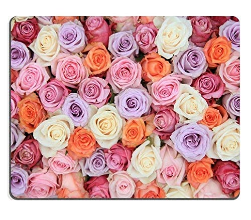(genaue overlock Mousepad) Naturkautschuk - Mousepad Braut in gedämpften Farben der Blumen von OEM