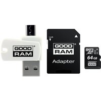 Goodram All in One M1A4-0640R12 Speicherkarte 64 GB MicroSDXC Klasse 10 UHS-I + Der Kartenleser von OEM