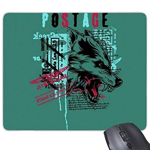 Graffiti - Street - Kultur auf der Ebene der Rot - Grünen Schwarzer Wolf Blut auf e - Mail - Versand - Design, Kunst und Illustration Muster rechteckig - Mousepad Gaming Mouse Pad von YENDOSTEEN