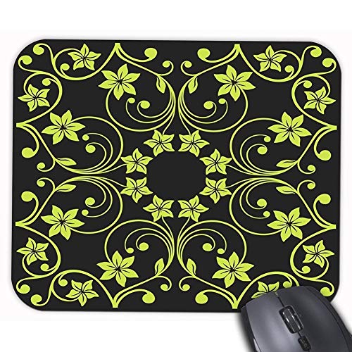 Schwarze und Grüne Zitrone Spitzen Muster Blumen - ausdrucken - Persönlichkeit rechteckige Desktop - Mousepad Custom Design Gaming Mouse Pad Notebook - Mousepad von OEM