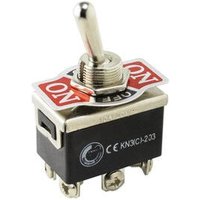 Zweipoliger Kippschalter Faston 6'35 mm Klemmen ON-OFF-ON 10A/ 250VAC Electro DH 11.467.I/TP 8430552074792 von OEM
