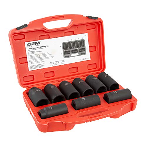 OEMTOOLS 27188 Deluxe 6 Kant Achsenmutter Steckschlüsselsatz 9-teilig von OEMTOOLS