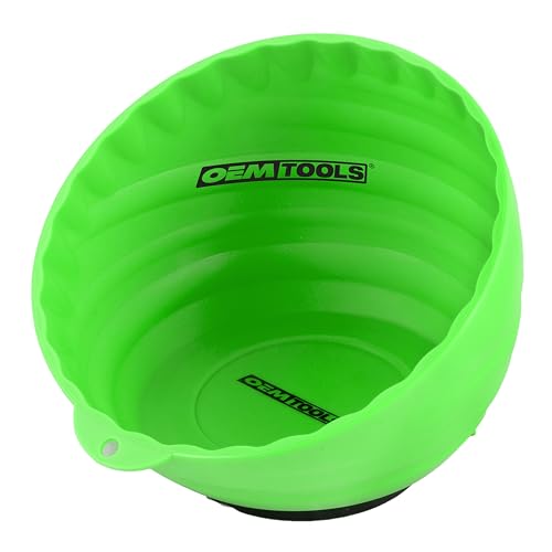 OEMTOOLS 25114 Magnetischer Mutternbecher, magnetische Schalen zum Halten von Muttern und Schrauben, 15,2 cm Durchmesser der Tasse, beschichteter Magnet haftet auf allen Eisenmetall-Arbeitsflächen, von OEMTOOLS