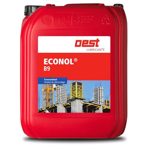 OEST Econol® B 9 – 20L Universaltrennmittel, lösemittelfrei | Profi Schalöl für Holz-, Stahl- & Kunststoffschalungen | Geruchsarm & umweltschonend | Betontrennmittel von OEST