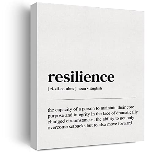 Resilience Definition Leinwand Wandkunst Poster Druck Geschenk Resilience Zitat Gemälde fertig zum Aufhängen Home Office Decor (29,2 x 38,1 cm) von OEWD