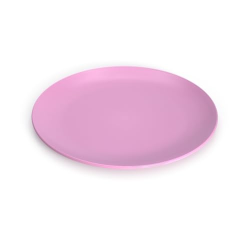 Ökolution Mehrweg-Teller Ø 17,8 cm, langlebiger Kunststoffteller, 8 Stück, rund, Plastikteller Pink, RPET - aus recyceltem Kunststoff von Ökolution