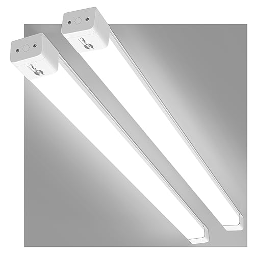 Öuesen 2er Werkstattlampe LED Kellerlampe 120cm, 36W 3600LM Feuchtraumlampe, IP66 Wasserdichte Deckenleuchte Keller für Feuchtraumleuchte Garagenlampe Neonröhre, Kaltweiß 5000K von Öuesen