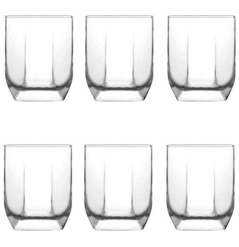 Özberk Glas Tuana, Glas, 6 teilig, Gläser-Set spülmaschinenfest, Cocktails oder Limonade, Biergläser, Getränkegläser, Säfte oder Wasser von Özberk