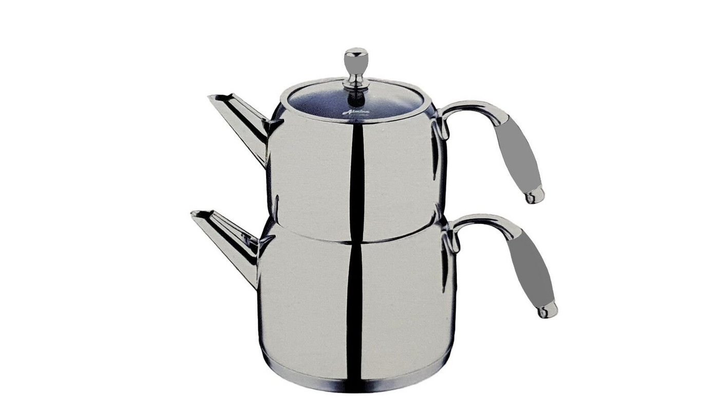 Özberk Teekanne A-308-Anthrazit, (Packung, 2 teilig), Essentielle Teekanne: 2-teiliges Set für den perfekten Teegenuss von Özberk