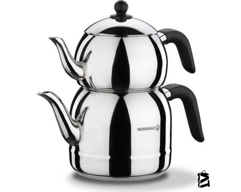 Özberk Teekanne Retro-A194, (Packung, 2-St., 2 teilig), Korkmaz Retro A194 Teekannen-Set von Özberk