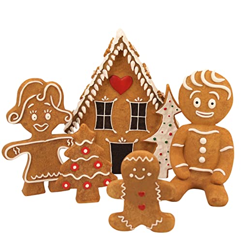 OF Lebkuchenhaus Figur als Deko-Weihnachtsdeko, Weihnachten Dekoration, Set-geeignet (Lebkuchen 2er Mini) von OF