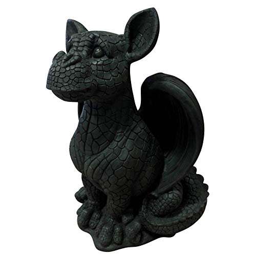 OF Gartenfigur Drache für außen geeignet - Torwächter Gargoyle Gartendrache XL 42 cm groß von OF