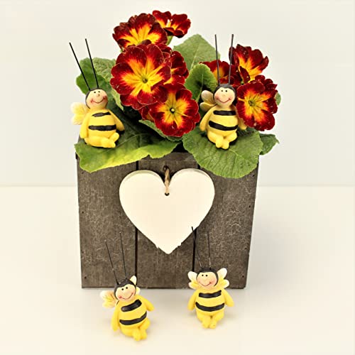 OF Gartenfiguren süsse Bienen Lilli im Set für außen - Deko Figuren Tiere Biene groß (4er Set Klein) von OF
