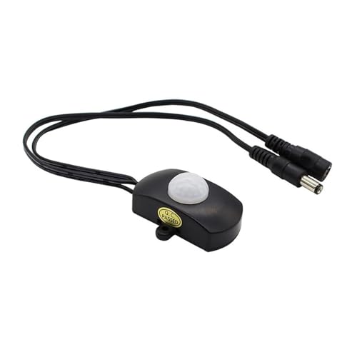 DC5V-24V 12V Human Body Infrarot Bewegungsmelder Detektor Steuerung LED Lichtleiste Lichtleiste Lichtschalter DC Anschluss (TDL-2023 Schwarz) von OFBMXGKAO