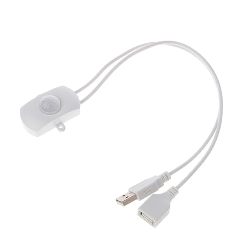 DC5V-24V 12V Human Body Infrarot Bewegungsmelder Detektor Steuerung LED Lichtleiste Lichtleiste Lichtschalter DC Anschluss (TDL-2023USB Weiß) von OFBMXGKAO