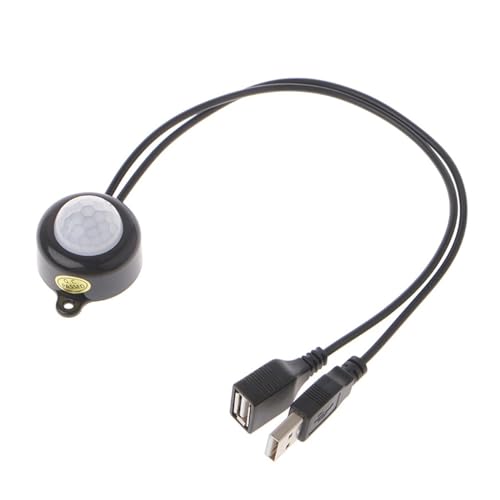 DC5V-24V 12V Human Body Infrarot Bewegungsmelder Detektor Steuerung LED Lichtleiste Lichtleiste Lichtschalter DC Anschluss (Tdl-2025usb Schwarz) von OFBMXGKAO