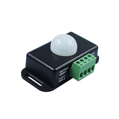 DC5V-24V 12V Human Body Infrarot Bewegungsmelder Detektor Steuerung LED-Lichtleiste Lichtleiste Lichtschalter DC-Stecker (PIR-8) von OFBMXGKAO