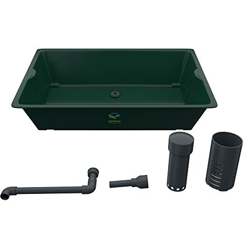 OFERA Aquaponic System Grow Bed [Hydrokultur Set] mit stromfreier Bell Siphon Entwässerung für Aquaponik Anlage oder Aquarium (Ebbe-Flut-System), Grow Set von OFERA