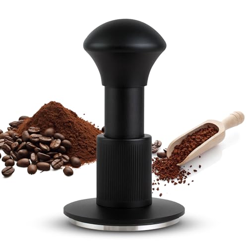 58.5mm Coffee Tamper, Adjustable Tamper Tool Espresso, Coffee Tamper with 30lbs Pressure for Espresso Machine Home Barista (Black) von OFFAXE