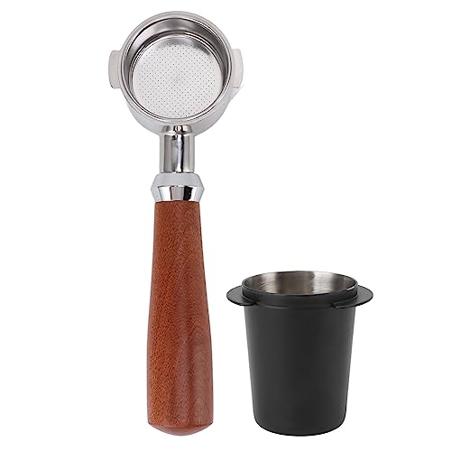 Coffee 51 mm Portafilter without background 2 ears detacable portafilter with coffee powder picker for coffee machines of 51 mm (Black) von OFFAXE