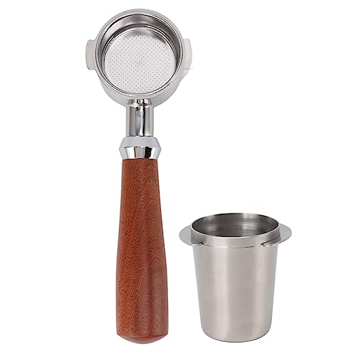 Coffee 51 mm Portafilter without background 2 ears detacable portafilter with coffee powder picker for coffee machines of 51 mm (Silver) von OFFAXE