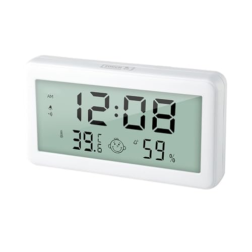 Hygrometer Thermometer, Large LCD Display temperature and humidity monitor with Time/Date Display and Chime Function ℃/℉ Switchable for Home (With Backlight) von OFFAXE