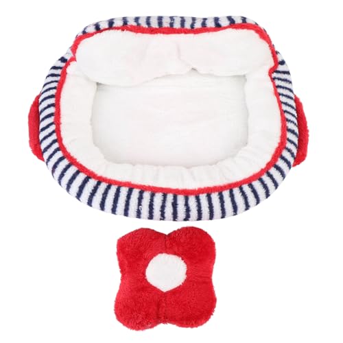 OFFAXE Cute Pet Bed, Cat Bed, Dog Bed with Soft Plush Comfort for Puppies and Kittens in Cold Weather (M) von OFFAXE