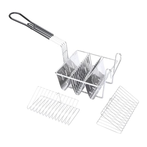 OFFAXE Taco Frittierkorb, Edelstahl Taco Fry Basket mit 3 Fach Frittierfunktion und Hitzebeständigen Gummigriff Ausgestattet, Hängbarer Design Taco Halter für Küchen OFFAXE Taco Frittierkorb, Edelstahl Taco Fry Basket mit 3 Fach Frittierfunktion und Hitzebeständigen Gummigriff Ausgestattet, Hängbarer Design Taco Halter für Küchen von OFFAXE