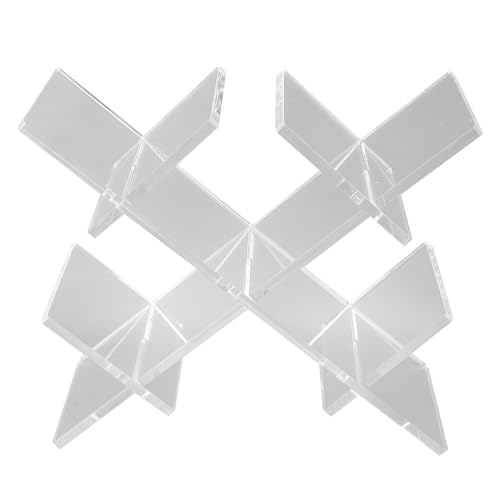 OFFAXE Weinregal, 5 Fach Acryl Stapelbares Flaschenregal mit Transparenten Schutzaufkleberfilm und Modernes Design, Vielseitiger Einsatz Weinflaschenhalter für Hause von OFFAXE