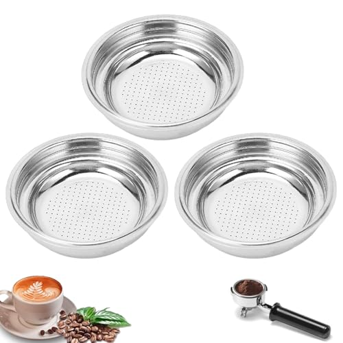 Siebträgerkorb, 51mm 3 Stück Edelstahl Filterkorb mit Ummantelte Design und Ultrafeinen Löchern, Wiederverwendbarer kaffeefilter für Hause Siebträgerkorb, 51mm 3 Stück Edelstahl Filterkorb mit Ummantelte Design und Ultrafeinen Löchern, Wiederverwendbarer kaffeefilter für Hause von OFFAXE