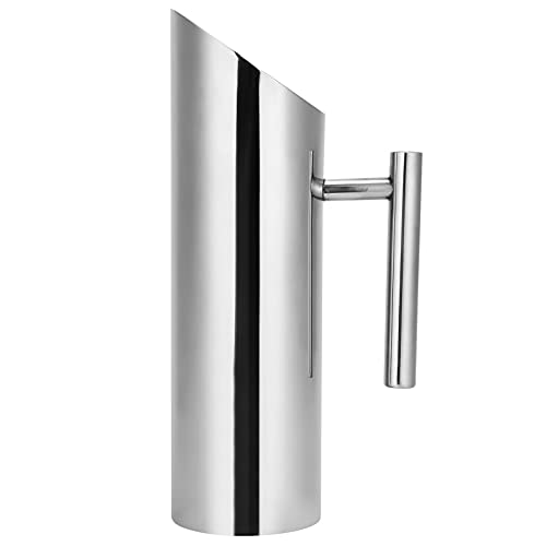 Wasserkrug, Edelstahlmaterial Krug mit Elegantes Stromlinienförmiges Design und Einfache Reinigung, Große Kapazität Karaffen für Hause (1,5 l) von OFFAXE