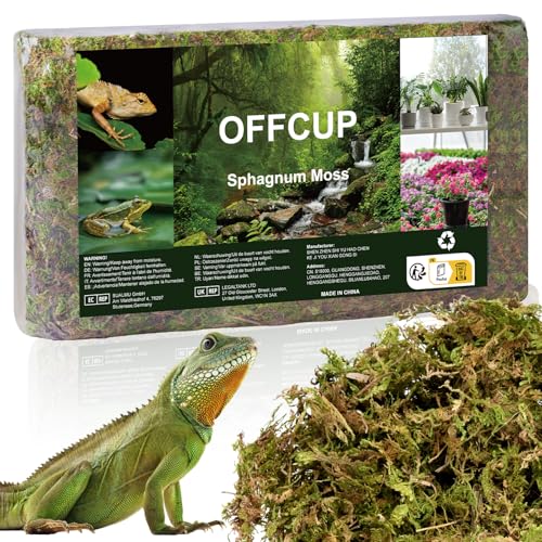 OFFCUP 1000g Prämie Sphagnum Moos für Terrarium Natürlich Terrarienmoos Ziegel für Reptilien Torfmoos für Orchideen fleischfressende Pflanzen Sukkulenten Gartenblumen OFFCUP 1000g Prämie Sphagnum Moos für Terrarium Natürlich Terrarienmoos Ziegel für Reptilien Torfmoos für Orchideen fleischfressende Pflanzen Sukkulenten Gartenblumen von OFFCUP