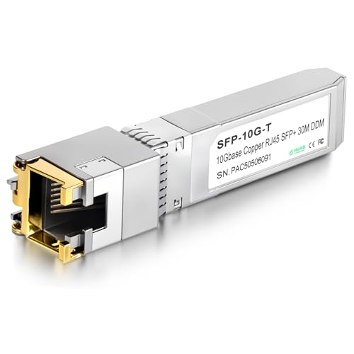 OFFCUP 10GBase-T SFP+ Transceiver, 10Gb Kupfer SFP+ Modul, Cat.6a/7, bis zu 30m, Kompatibel mit Cisco SFP-10G-T-S, Ubiquiti UF-RJ45-10G MikroTik S+RJ10 Netgear TP-Link Supermicro Supermicro D-Link OFFCUP 10GBase-T SFP+ Transceiver, 10Gb Kupfer SFP+ Modul, Cat.6a/7, bis zu 30m, Kompatibel mit Cisco SFP-10G-T-S, Ubiquiti UF-RJ45-10G MikroTik S+RJ10 Netgear TP-Link Supermicro Supermicro D-Link von OFFCUP