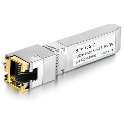 OFFCUP 10GBase-T SFP+ Transceiver, 10Gb Kupfer SFP+ Modul, Cat.6a/7, bis zu 80m, Kompatibel mit Cisco SFP-10G-T-S, Ubiquiti UF-RJ45-10G MikroTik S+RJ10 Netgear TP-Link Supermicro Supermicro D-Link OFFCUP 10GBase-T SFP+ Transceiver, 10Gb Kupfer SFP+ Modul, Cat.6a/7, bis zu 80m, Kompatibel mit Cisco SFP-10G-T-S, Ubiquiti UF-RJ45-10G MikroTik S+RJ10 Netgear TP-Link Supermicro Supermicro D-Link von OFFCUP