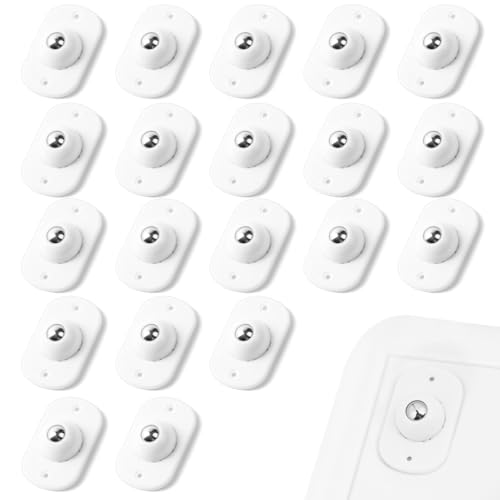 OFFCUP 20 Stück Kugelrollen Mini Möbelrollen Flach Selbstklebende Rollenrad Kugelrollen für Möbel Universal 360 Grad Rollen für DIY Mülleimer Aufbewahrungsbox Kleingeräte Mülleimerbox (weiß) von OFFCUP