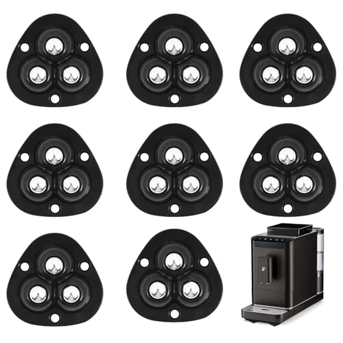 OFFCUP 8 Stück Kugelrollen Schwerlast Möbelrollen Flach Selbstklebende Rollenrad Kugelrollen für Möbel Universal 360 Grad Rollen für Transport von Möbel Küchenutensilien Elektrogeräte (Schwarz) OFFCUP 8 Stück Kugelrollen Schwerlast Möbelrollen Flach Selbstklebende Rollenrad Kugelrollen für Möbel Universal 360 Grad Rollen für Transport von Möbel Küchenutensilien Elektrogeräte (Schwarz) von OFFCUP