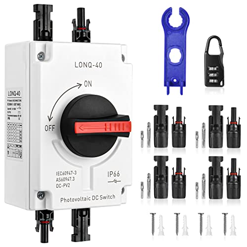 OFFCUP DC Trennschalter, Leistungsschalter, Sicherungsautomat 32A 1200v DC Trennschalter pv Anlage, IP65 Wasserdicht, Combiner Box für Solarmodul Anlage Solarmodule, mit Passwort von OFFCUP