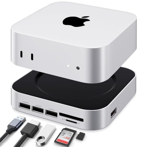OFFCUP Dockingstation Kompatibel mit Mac mini M4, Dockstation mit M.2 NVMe SSD-Schacht SD TF-Kartenleser 6 USB 3.2-Anschlüsse 10 Gbit/s USB C-Hub Zweikanal-Dual-Full-Speed-Dockständer OFFCUP Dockingstation Kompatibel mit Mac mini M4, Dockstation mit M.2 NVMe SSD-Schacht SD TF-Kartenleser 6 USB 3.2-Anschlüsse 10 Gbit/s USB C-Hub Zweikanal-Dual-Full-Speed-Dockständer von OFFCUP