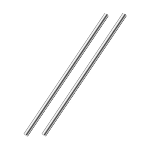 OFFCUP Edelstahlstäbe, 2 Stück Edelstahl Rundstäbe 8mm x 200mm Rundstab 304 Edelstahl Rundstangen Metallstange Stabstahl Solide Vollrundstab Rundstahl für DIY Handwerk Modellauto Flugzeug von OFFCUP