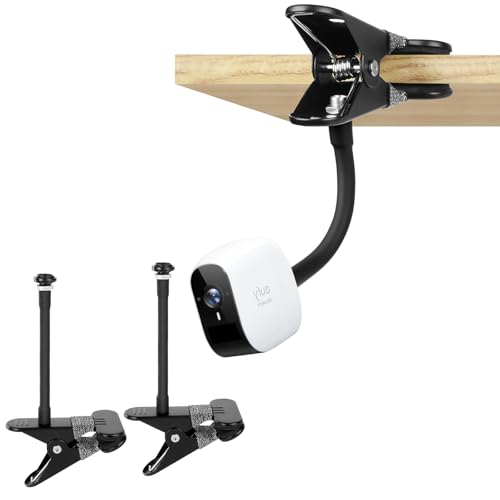 OFFCUP Flexible Halterung für Eufy Cam 2C/2C 2/2Pro E, 2 Stück Flexible Clip Clamp Mount, Flexible Halterung Kamera Halterung mit Backen Klemme Clip Kamera mit 1/4-20-Anschluss(15cm Schwarz von OFFCUP