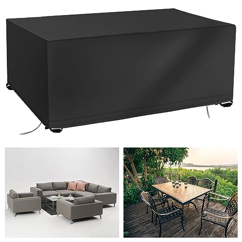 OFFCUP Gartenmöbel Abdeckung, Rechteckig Schwerlast 420D Oxford Gewebe, Abdeckplane Gartenmöbel, Wasserdichte Schutzhülle Anti-UV Abdeckplane für Gartentische Terrassenmöbel(180*120*74) von OFFCUP