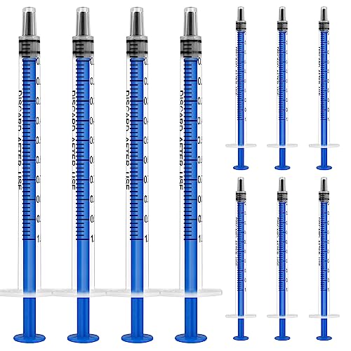 OFFCUP Kunststoff Spritze, 10 Stück Einwegspritzen 1ml, Futterspritze, Plastiktube, für Kleine Haustierfütterung Motoröl oder Bremsflüssigkeit [Nicht medizinische Verwendung] von OFFCUP