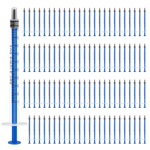 OFFCUP Kunststoff Spritze, 100 Stück Einwegspritzen 1ml, Futterspritze, Plastiktube, für Kleine Haustierfütterung Motoröl oder Bremsflüssigkeit [Nicht medizinische Verwendung] von OFFCUP