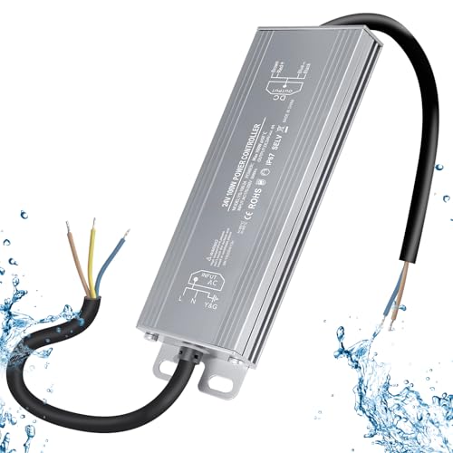 OFFCUP LED Trafo 24V 100W IP67 Wasserdicht Transformator LED Netzteil Treiber AC 250V auf DC 24V Adapter LED Driver Niedervolttrafo Konstantspannung Schaltnetzteil Trafo Nicht Dimmbar von OFFCUP