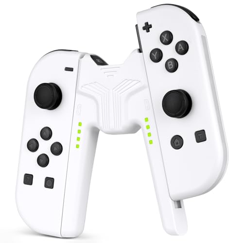 OFFCUP Ladegriff für Nintendo Switch NS/Switch OLED Joy Con, Efficient Charging Grip Controller Halterung V-förmiger Gaming Griff Controller Tragbarer Halter für Joy Con Switch Controller (Weiß) von OFFCUP