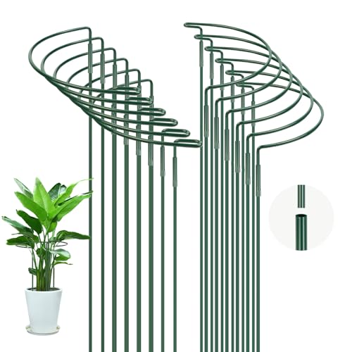 OFFCUP Pflanzenstützen, 12 Stück Pflanzenhalter Ringkäfig 20 * 35CM Staudenhalter Halbrund Metall Strauchstützen Blumenstütze für Gemüse, Tomaten, Pfingstrosen, Rosen, Hortensien, Topfpflanzen OFFCUP Pflanzenstützen, 12 Stück Pflanzenhalter Ringkäfig 20 * 35CM Staudenhalter Halbrund Metall Strauchstützen Blumenstütze für Gemüse, Tomaten, Pfingstrosen, Rosen, Hortensien, Topfpflanzen von OFFCUP