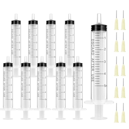 OFFCUP Spritzen-Set mit stumpfer Nadel, 10pcs Spritze 5ml und Kanüle, Plastiktube Einwegspritzen Kunststoff Spritze für Flüssigkeiten, Hobby, Modellbau und Heimwerk OFFCUP Spritzen-Set mit stumpfer Nadel, 10pcs Spritze 5ml und Kanüle, Plastiktube Einwegspritzen Kunststoff Spritze für Flüssigkeiten, Hobby, Modellbau und Heimwerk von OFFCUP