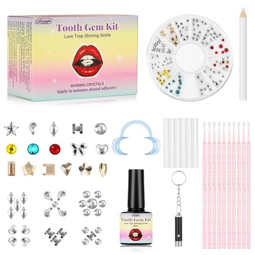 OFFCUP Tooth Gem Kit Zahnstein Schmuck Zahnschmuck Set Zahn Edelstein Set DIY handgemachter Zahnschmuck zur Verschönerung und Verzierung der Zähne für Schminkpartys Feiern Rollenspiele OFFCUP Tooth Gem Kit Zahnstein Schmuck Zahnschmuck Set Zahn Edelstein Set DIY handgemachter Zahnschmuck zur Verschönerung und Verzierung der Zähne für Schminkpartys Feiern Rollenspiele von OFFCUP