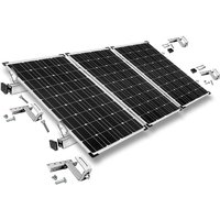 Offgridtec - Befestigungskit mit Dachhaken 3-fach verstellbar (für Dachziegel) für Schrägdachmontage 2 Solarpanele Rahmenhöhe 30mm von OFFGRIDTEC