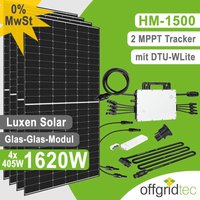 Offgridtec - Balkonkraftwerk 1620W HM-1500 DTU-WLite Luxen S5 Glas-Glas 405W Mini-PV Solaranlage von OFFGRIDTEC